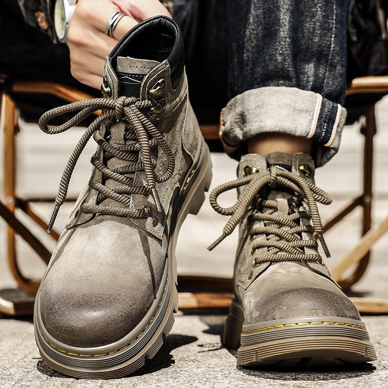 Fashion Autumn and winter men's boots High quality retro style Daily office and leisure business shoes Thick bottom luxury Outdoor
