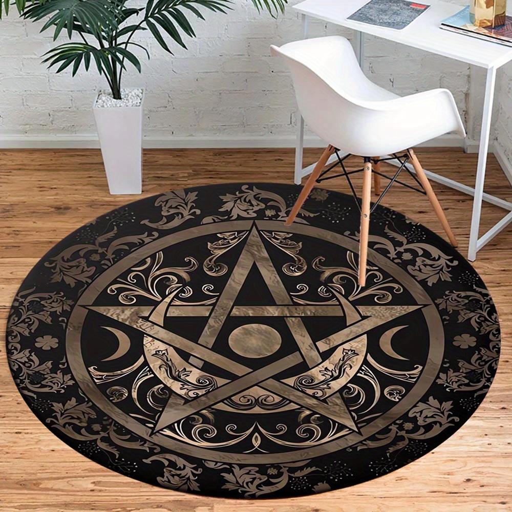 

1pc Retro 1757513475 Pattern Round Floor Mat, Non-slip for Living Room Bedroom Chair Carpets Home Decor Gifts, Home Decor Room Decor Outdoor 80cm by 80cm