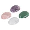 4Pcs Worry Stones Pink Purple Green White Natural Material Anxiety Relief Thumb Stones for Pressure