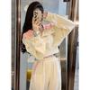Korean Style Fashion Short Sweatshirt and  Pants Set for Women's Leisure Wear