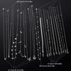 Casual Minimalist Twist Snake Bone Heart Butterfly Star Pendant Necklace Bracelet Fashion Jewelry Set For Men Women Daily Wear