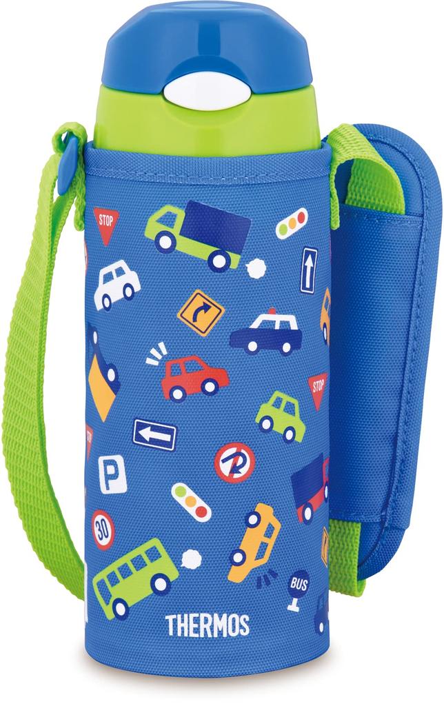 Thermos Water Vacuum Insulated Straw Blue For For Going To Kindergarten And For Cooling BLGR Bottle, Bottle, 400ml, Green, Children, School, Only,