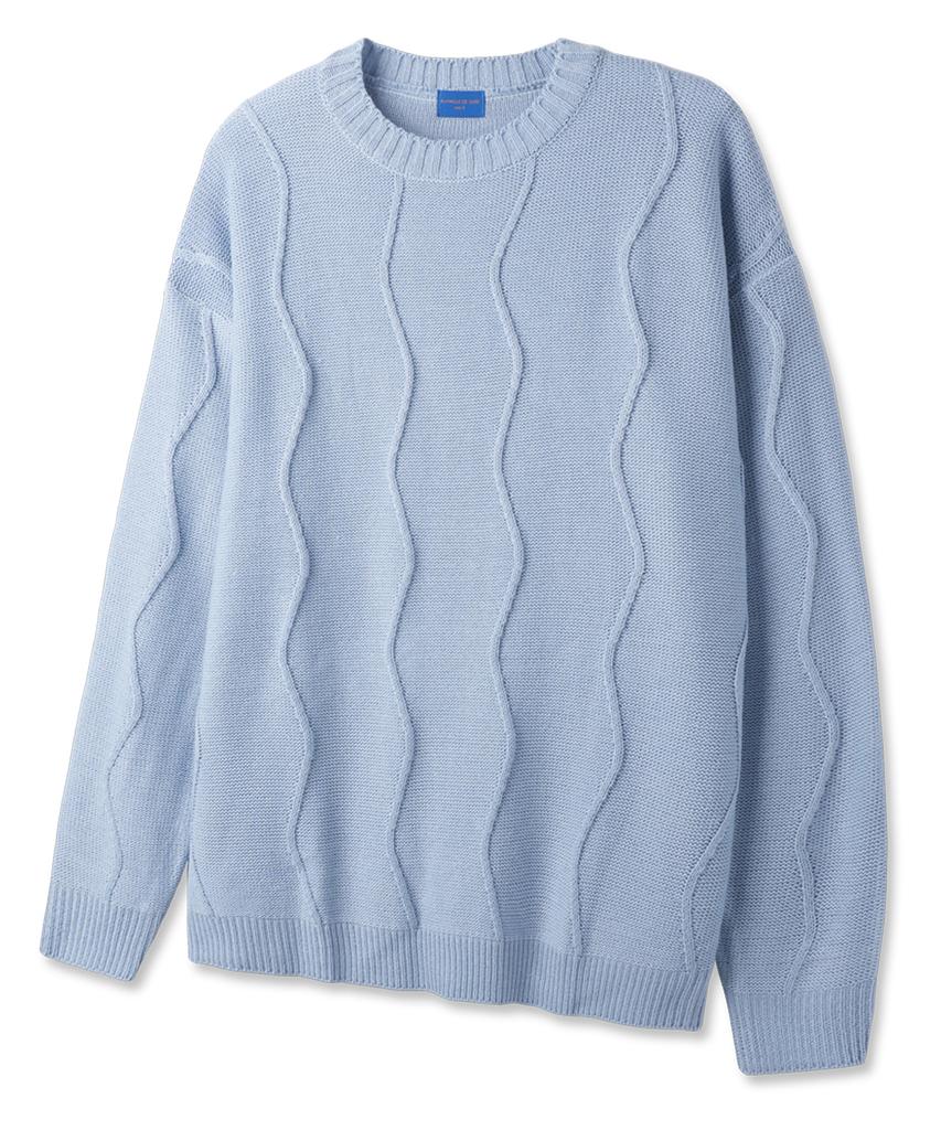 ALVINCLO [De Luxe] Wave Round Knit Dlx1505 (4 Colors)