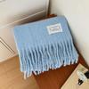 Keep your own money! Small fresh wool scarf for women's autumn and winter new Dongdaemun solid color warm scarf for couples