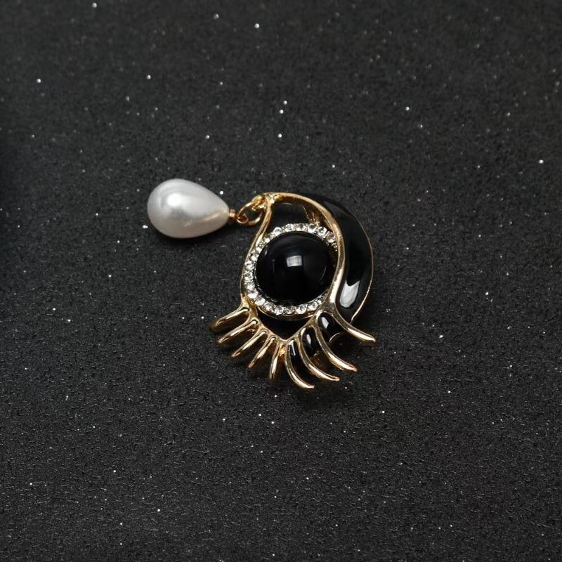 Brooches For Women Rhinestone Enamel Eyes Office Causal Brooch Pins Gifts Waterdrop Crystal Eyes