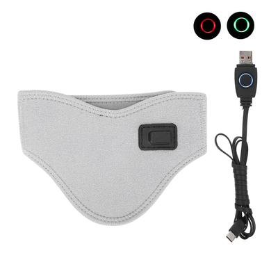 Beheizte Nackenrolle, lindert Nackenschmerzen, Heiztherapie, verstellbar, USB-beheizte Halskrause, Grau