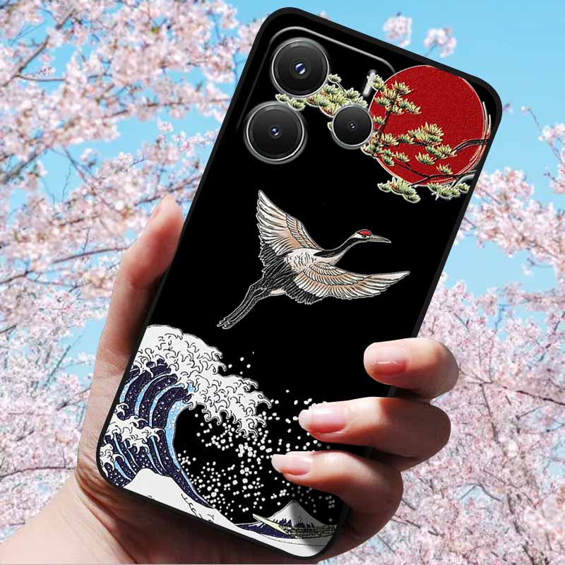 For Xiaomi Redmi Note 14 5G 4G Cases 3D Relief Embossed Retro Soft Silicone Covers For Redmi Note 14 5G Global Version 3D Cases