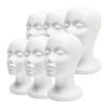 White Female Mannequin Head Stable Base Display Stand Rack Foam Head Model  Photography Prop