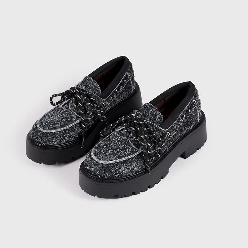 Platform Women Suede Shoes High Heels Walking Winter Loafers Shoes Woman 2025 Trend Designer Snow Botas Mujer Sneakers