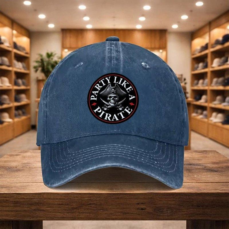 1pc Piratethemed Baseball Cap Adjustable Snapback Hat With Pirate Lightweight Unisex Suitable For Vacation Travel Sports Th