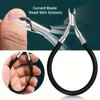 Stainless Steel Cuticle Nippers with Spring-Loaded Grip - Odorless Manicure Tool for Precise Dead Skin Removal, Sharp Trimming Edge