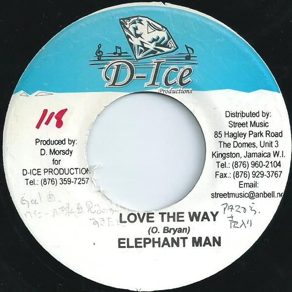 7inch Record ELEPHANT MAN - Love The Way NONE D-Ice Productio 2005 Jamaica Reggae, Ska & Dub Used