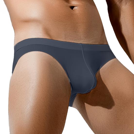 

Мужские трусы средней посадки, высокая эластичность, U-выпуклость, мягкое нижнее белье, однотонные, ледяной шелк XXXXL