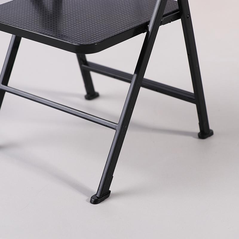 Black Painted Metal Folding Chair 1:6 Scale Dolls House Miniature Accessories