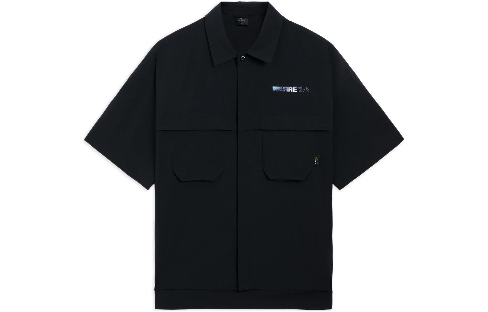 Li Ning Shirts Men s Black Polo Collar Thin Shirt ASHS441-1 L