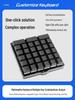 Custom USB Mechanical Macro Keyboard - 33 Keys, 6 Rows, Programmable for Shortcuts and Passwords