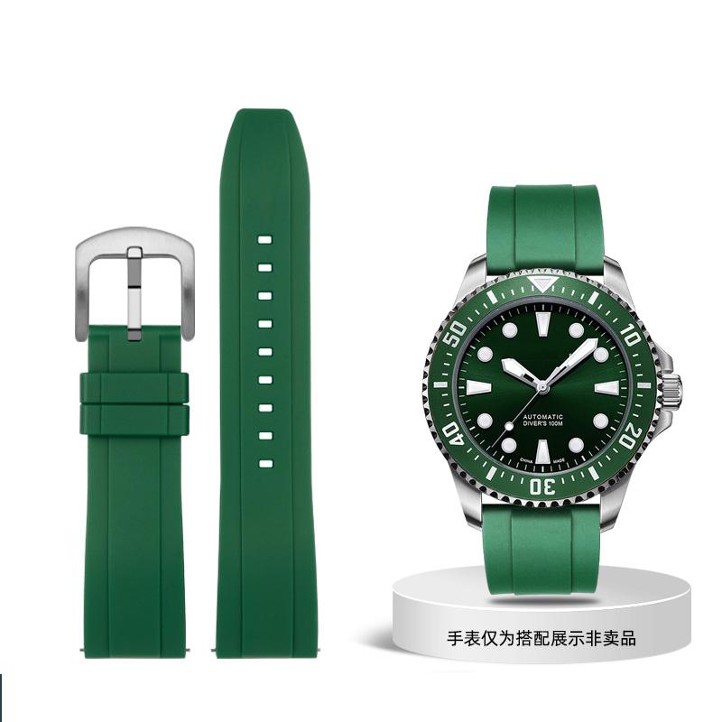

Класичний гумовий ремінець для швидкоз’ємного ремінця Seiko Citizen Omega 20 мм 22 мм 24 мм Силіконовий ремінь Tropic Ремінець для смарт-годинника 24mm