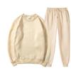 Men's Sports Suit Loose Casual Fleece Sweater Sweatpants 2-piece Set Light Plate Round Neck Shirt Set Wholesale