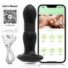Masculino empurrando app controle vibrador telescópico massageador de próstata para homens vibrando estimulador de próstata vibrador anal brinquedo sexual