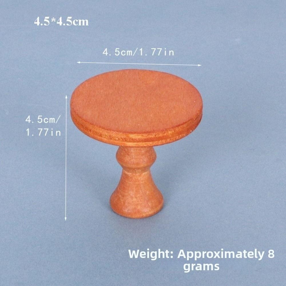 

Multistyles Wood Coffee Dining Table Chairs Modern Simple Simulation End Table for OB11 Doll 8