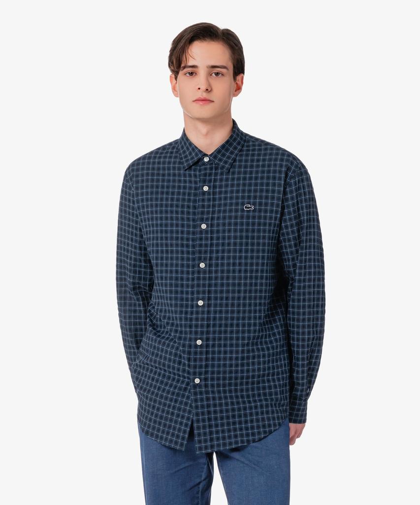 LACOSTE Men'S Check Seersucker Shirt Ch507E-56G Hde