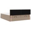 Ottoman Bed with Mattresses and LEDs Cappuccino 180x200 cm Artificial Leather