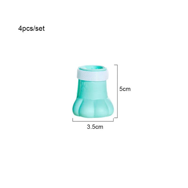 

4 шт./набор Обувь-чехлы для лап домашних животных собак кошек противоскользящая обувь для кошек резиновые ботинки для защиты от скольжения царапин собаки кошки чехлы для лап