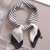 Luxury Apricot Print 70*70cm Silk Square Scarf Women Soft Satin Hairband Neckerchief Tie Female Headband Foulard Bag Ribbon Gift