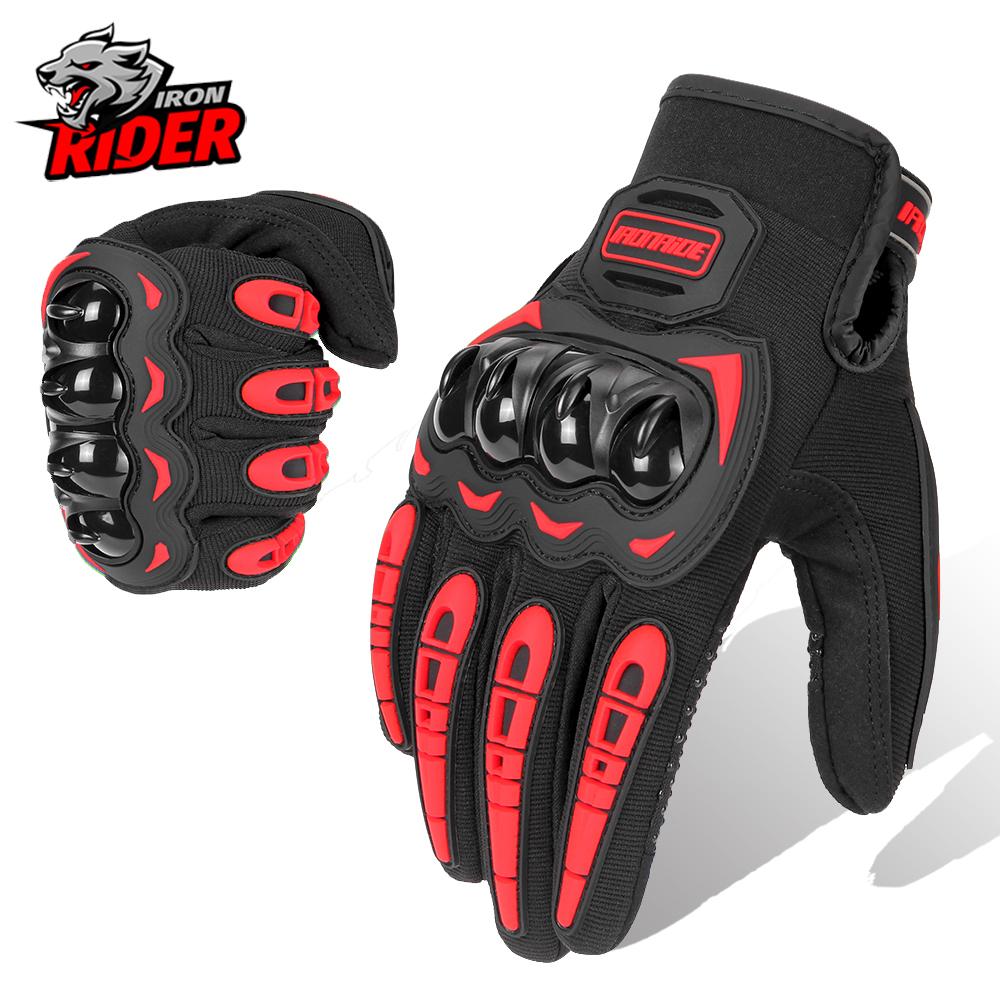 Gants de Moto Portables Moto Motocross Respirants Écran Tactile Course Moto Vélo Équipement de Protection Été Guantes Gant