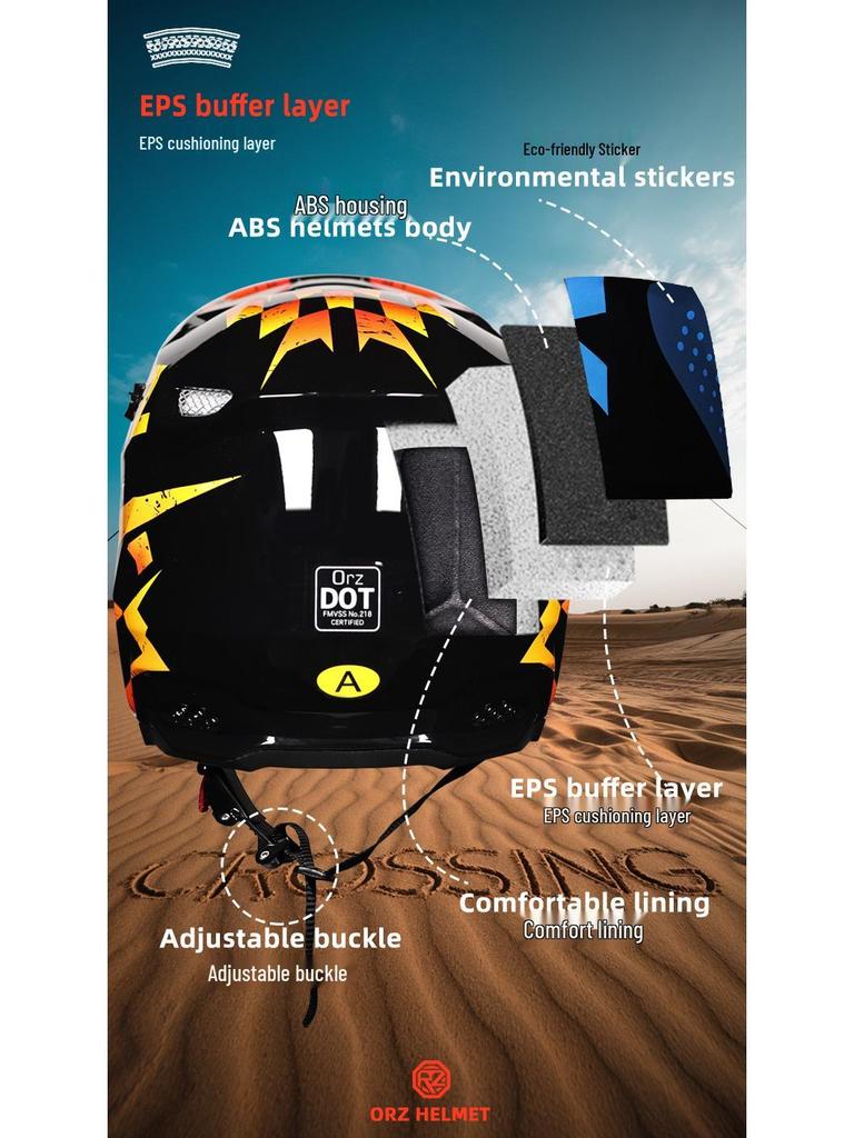Orz Multi-Purpose Helmet for Off-road, Electric Bicycles, and Mountain Riding - Suitable for Children, Teenagers, Men, and Women.