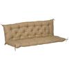 3 Seater Bench Cushion 150x98x8 Cm Bench Pad With Straps Garden Furniture Hollywood Swing Cushion Khaki