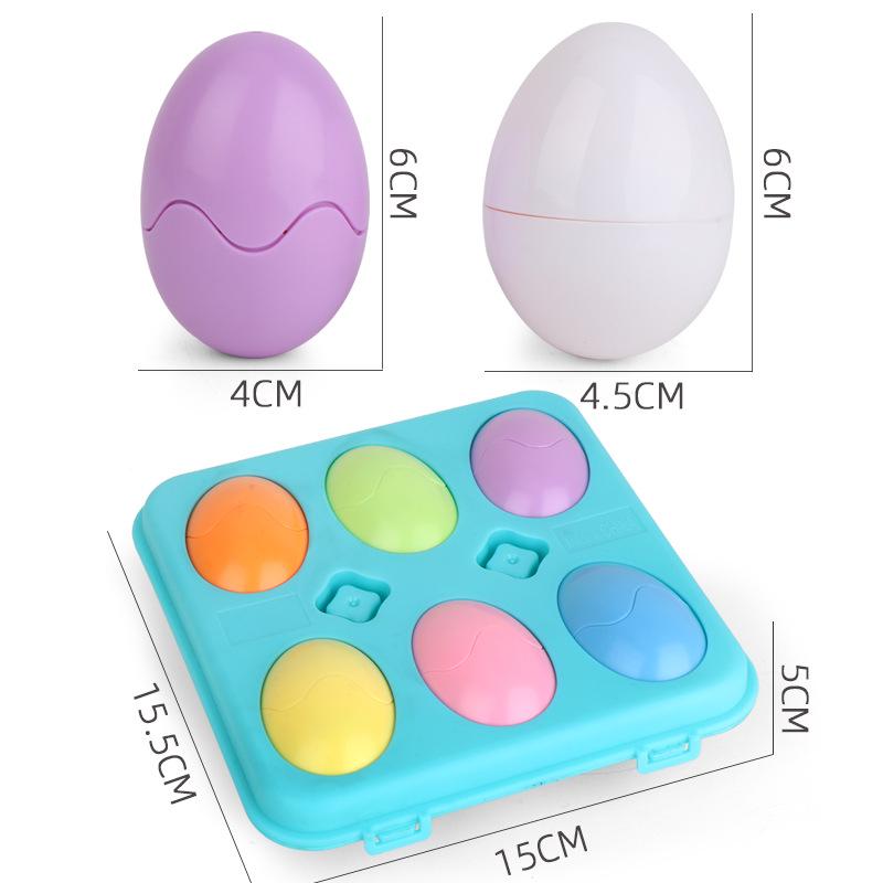Early Education Children's Stackable Shape and Color Matching Eggs