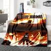 Name Custom Anime Titan Attack Print Flannel Blanket High Quality Warm Comfortable Cover for All Seasons Perfect for Gifts Home Decor