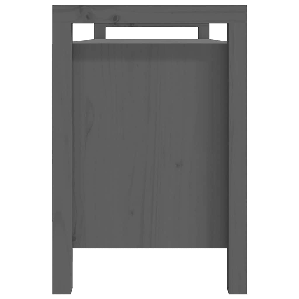 Hallway Bench Gray 110x40x60 Cm Solid Wood Pine