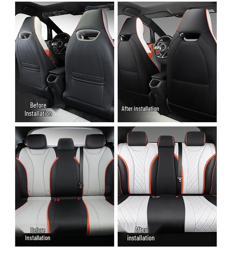 BYD Dolphin All-Season Leather Car Seat Cover Set - Full Coverage, Universal Fit