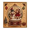 Kit per Creare Decorazioni da Parete Kit Artistico con Perle Finte di Natale, 20x20cm Pittura Natalizia Fai da Te Progetto di Artigianato Multidimensionale Diamanti 3D Scintillanti per Adulti, Festivo