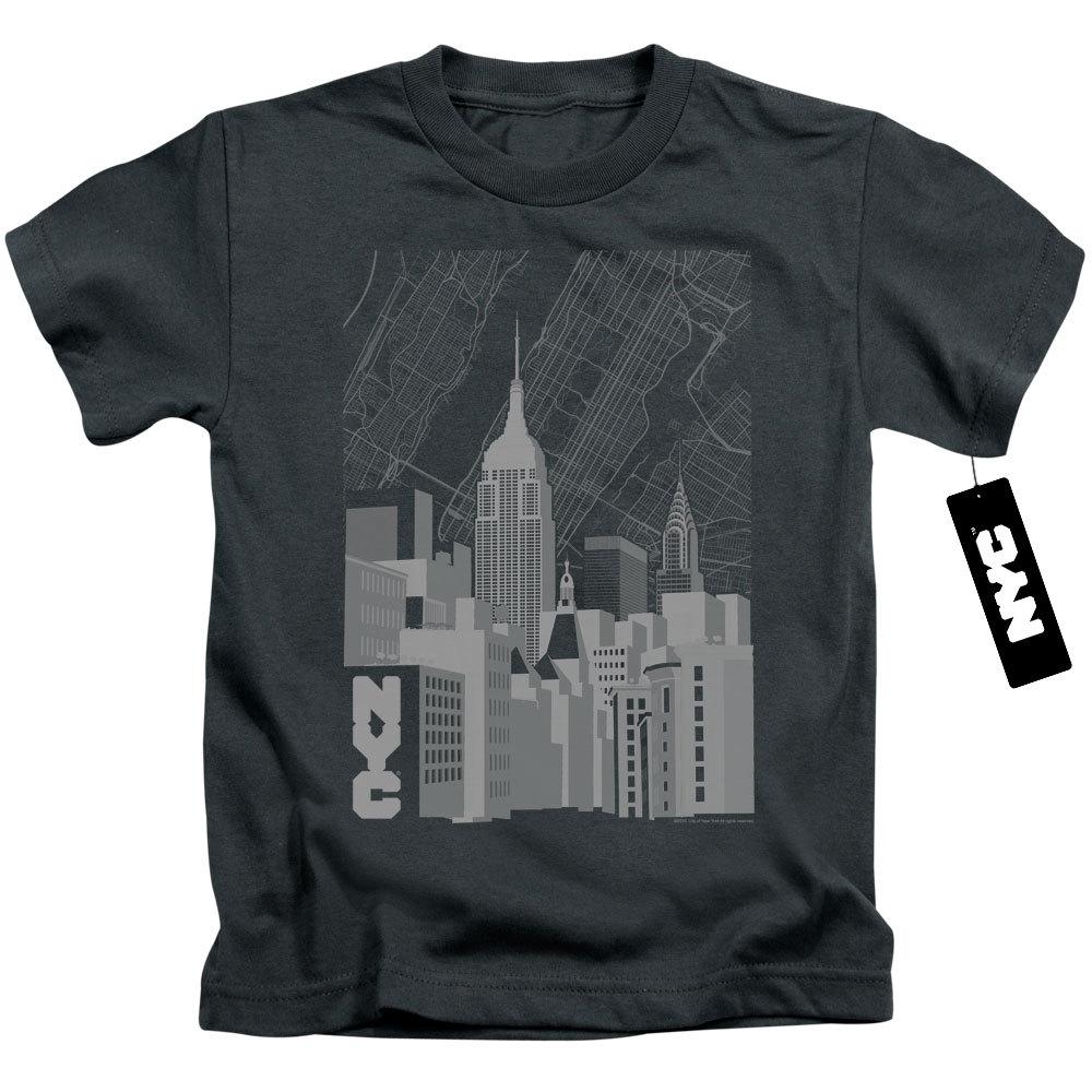 NYC Boys T-Shirt Manhattan Monochrome Buildings Charcoal Tee Unisex T-Shirt