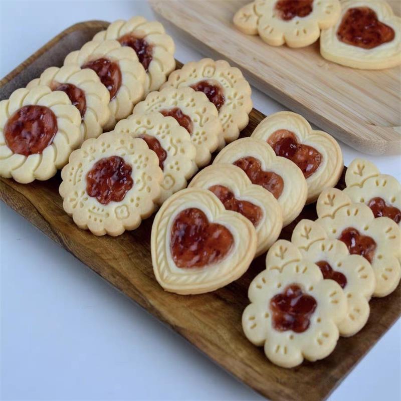 Nový džemový sendvič Květiny Vykrajovátka na cukroví 3D Forma na vánoční sušenky Lisovací razítko na fondán Novoroční dekorace na dort Potřeby na pečení