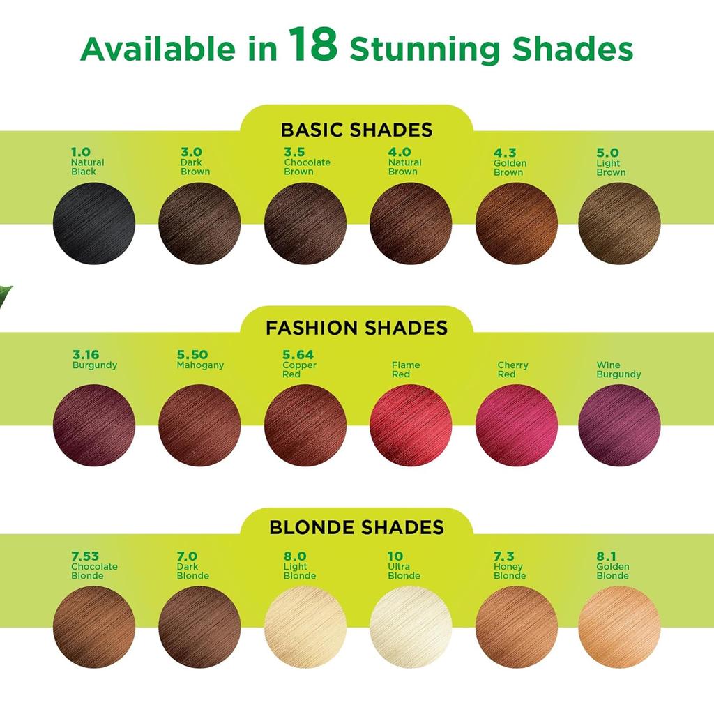 Nisha Crème Hair Color Natural Brown Pack of 6 6.67G | Permanent Grey Coverage Silky Shiny Hair Dye