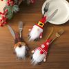Cute Christmas Cutlery Cover Cartoon Tableware Organizer Xmas Tableware Storage Bag  Holiday Dinner