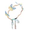 Luxurious Crown Hair Hoop Butterfly Birthday Party Elegant Pageant Water Drop Pearls Girl Wedding Costume Headwear