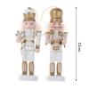 1Pc Wooden Nutcracker Doll Soldier Miniature Figurines Vintage Handcraft Puppet New Year Christmas Ornaments Home Decor