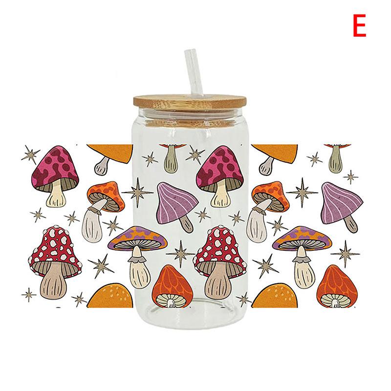 

3D Uv Dtf Cup Wrap For 16Oz Libbey Beer Glass Can Pretty Maple Leaves Waterproof Cup Wrap Design Uv Sticker as the picture