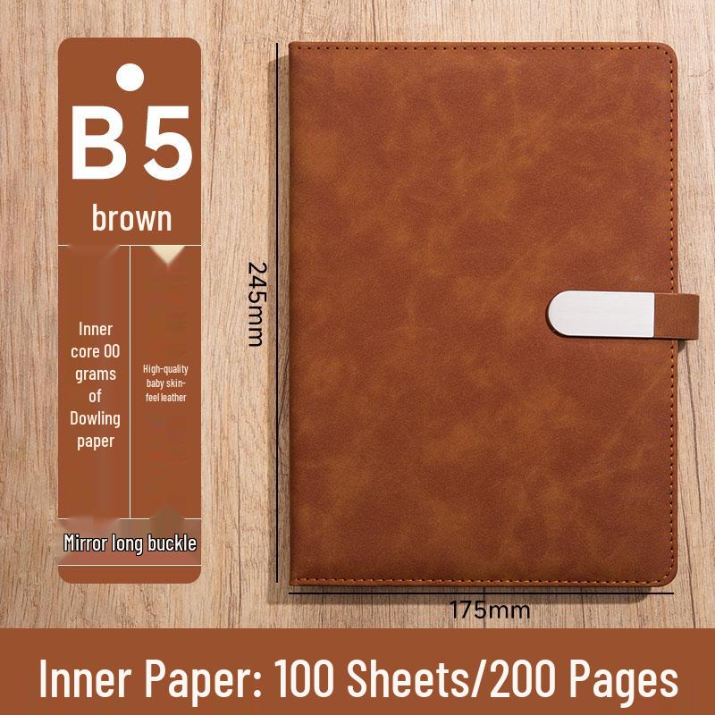 Personalized A5 Soft Leather Notebooks with Logo Printing: Custom Covers & Pages for Office Use