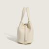 IELGY fashion simple soft leather texture shoulder bucket bag women