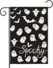 Cute Ghost Halloween Garden Ag 12x18 Inch Spoohy Black Cream Bat Scary Theme Halloween Holiday Decorative Yard Ags for O GGX