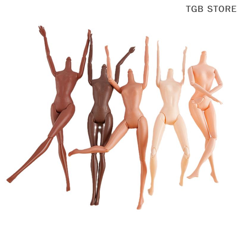 1PC 11 Movable Joints 26/27cm African Doll Nude Body Brown Black Skin Doll Body Skin Children's Pretty Girl Toy Gift