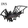 Crystal Holder Shelf Halloween Bat Corner Shelf, Decorative Wooden Wall Mount Display Shaped Spiderweb Design Gothic Floating Rack for Home, Bedroom,