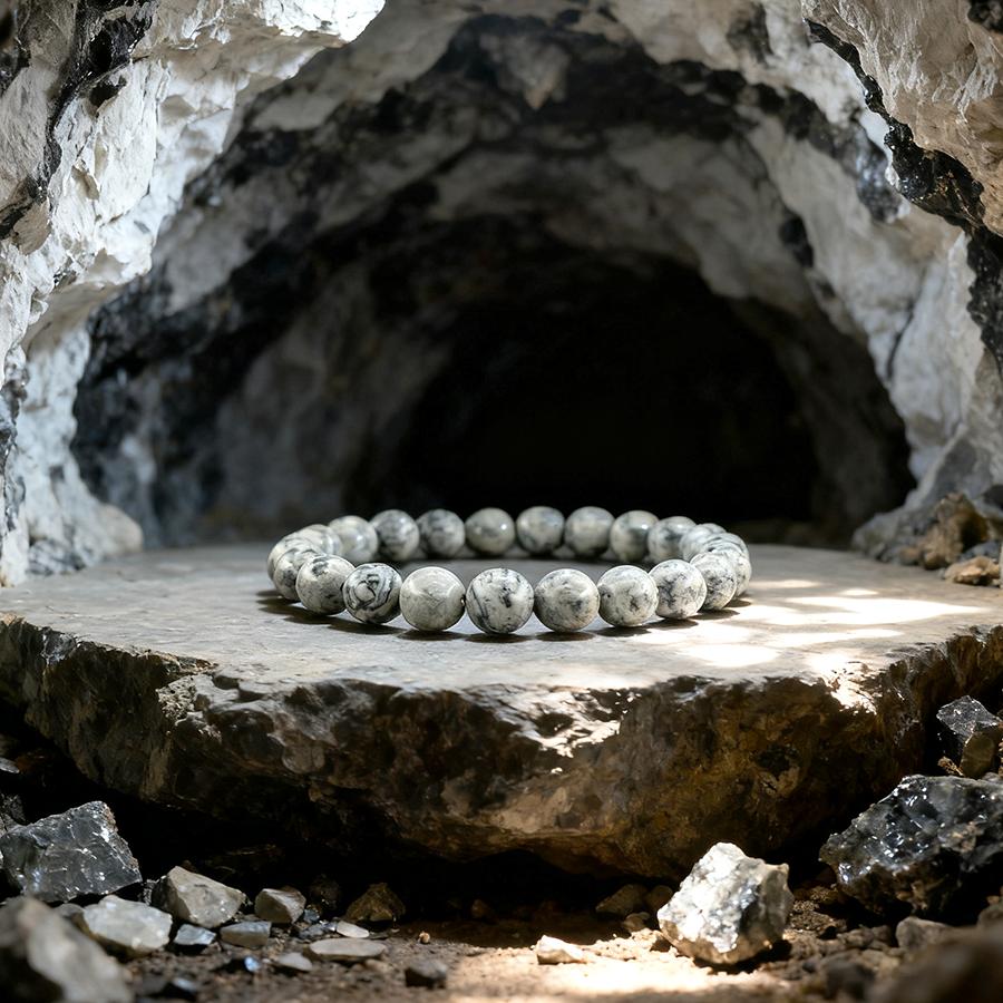 Pulsera Original de Ágata Árbol para Mujer Piedra Natural Cristal Curativo Espiritual Yoga Meditación Mejorar la Función Capilar Joyería
