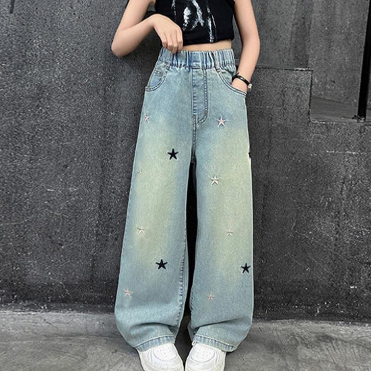 Children's Wide Leg Pants Girls' Jeans Wide Leg Pants Girls' Jeans Korean